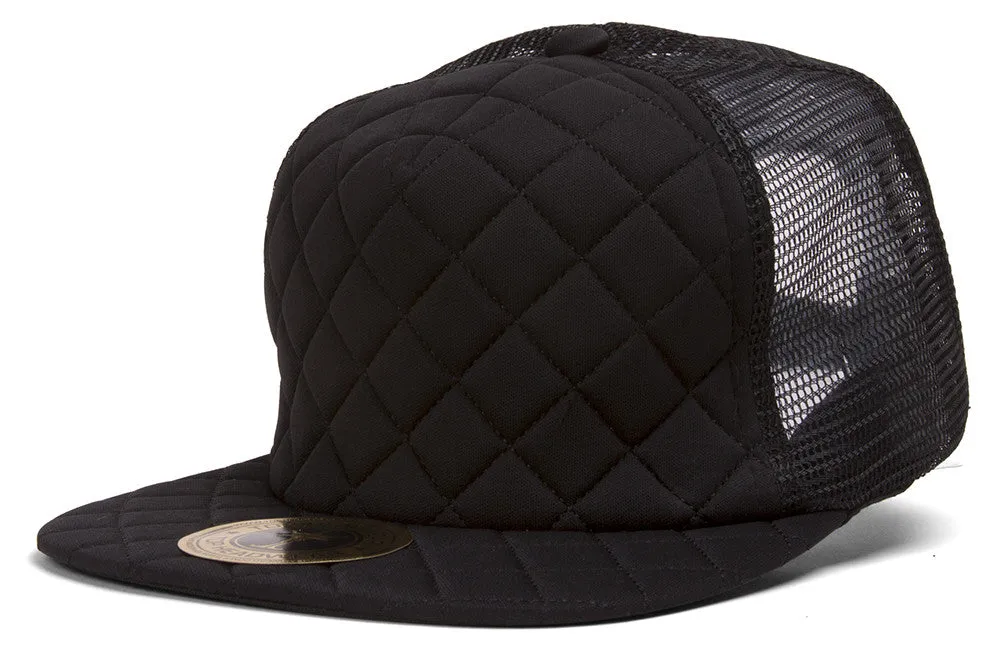 TopHeadwear Quilted Adjustable Trucker Hat