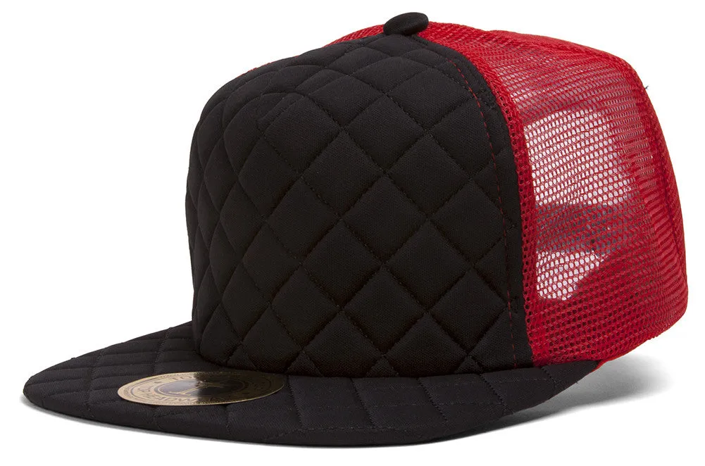 TopHeadwear Quilted Adjustable Trucker Hat