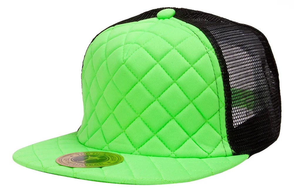 TopHeadwear Quilted Adjustable Trucker Hat