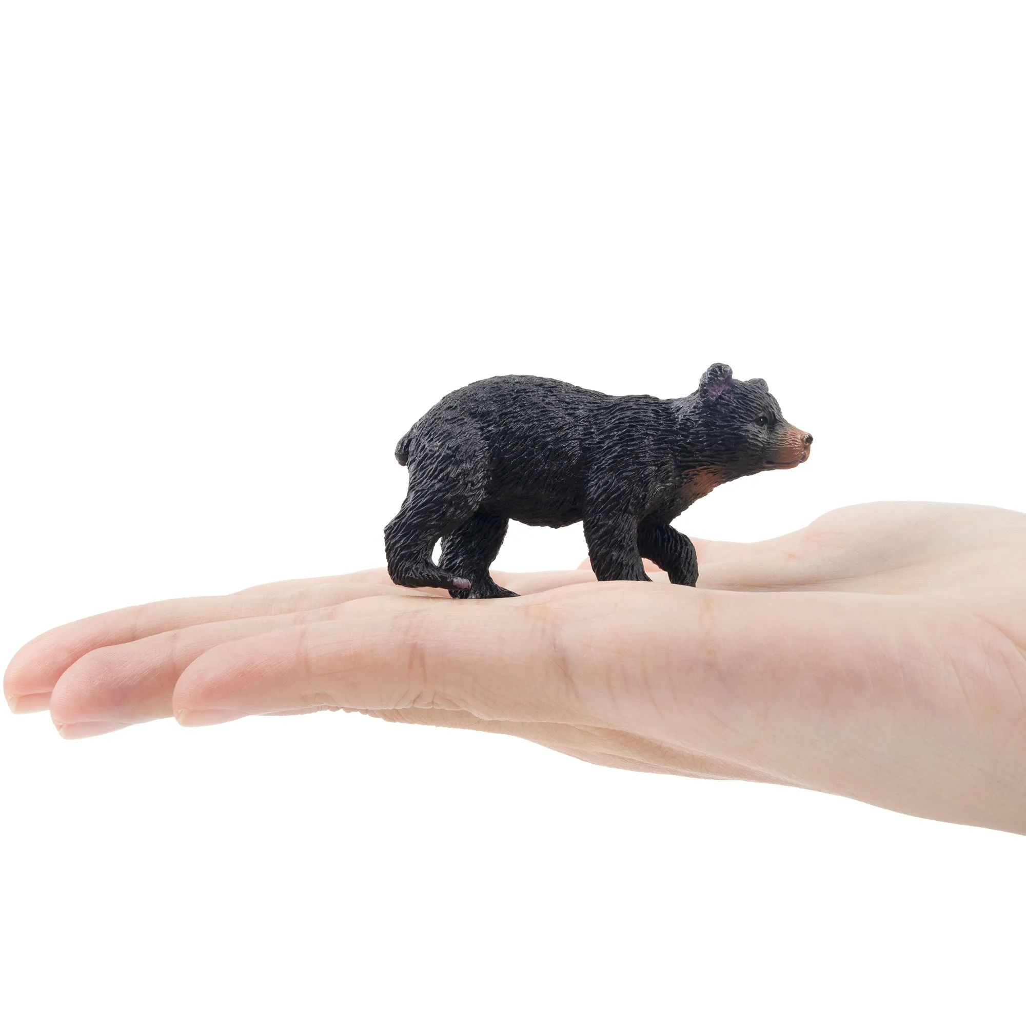 Toymany Black Bear Cub with Raised Paws Figurine Toy