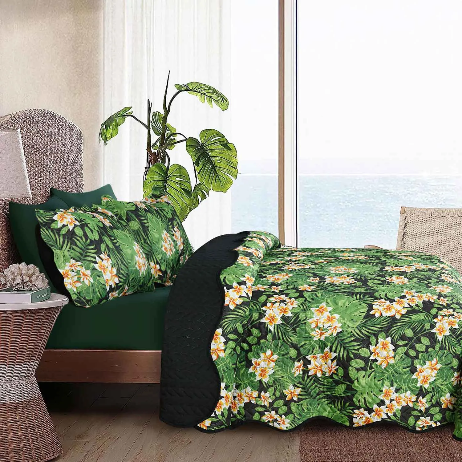 Tropical Palm Bedspread 6 pcs Set