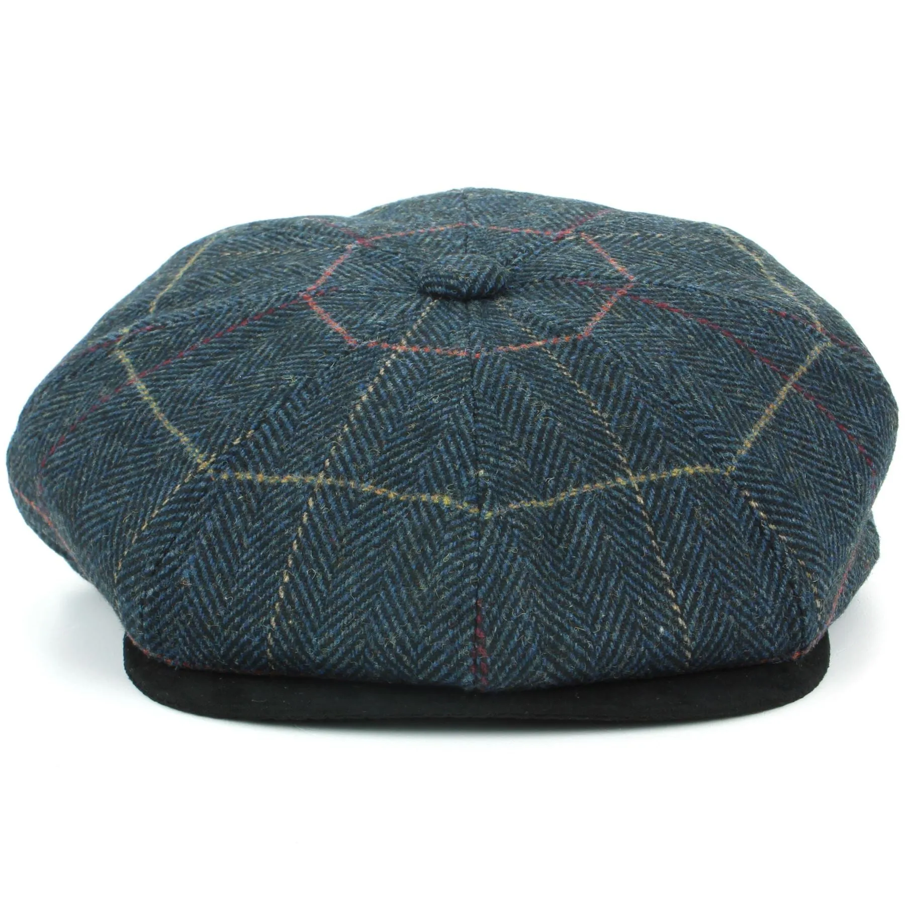 Tweed Peaky Blinders Gatsby Newsboy 8 Panel Flat Cap - Blue