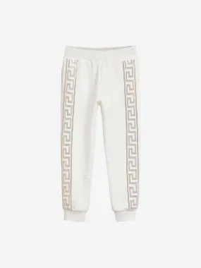 Versace Girls Ivory & Gold Cotton Joggers