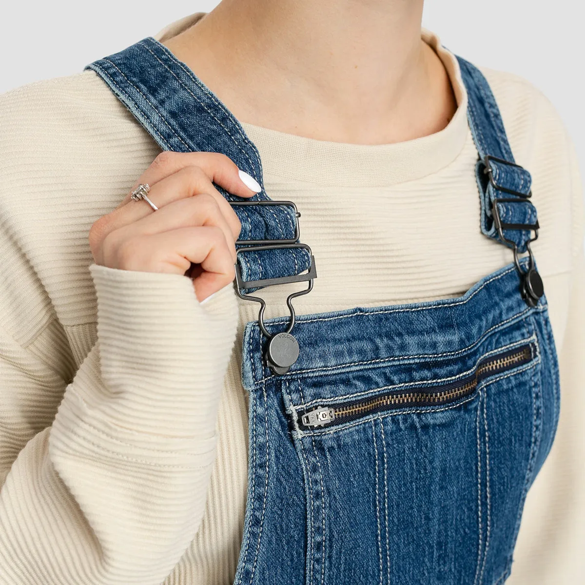 Volcom Stoney Overall Dungarees Seventies Indigo - Womens