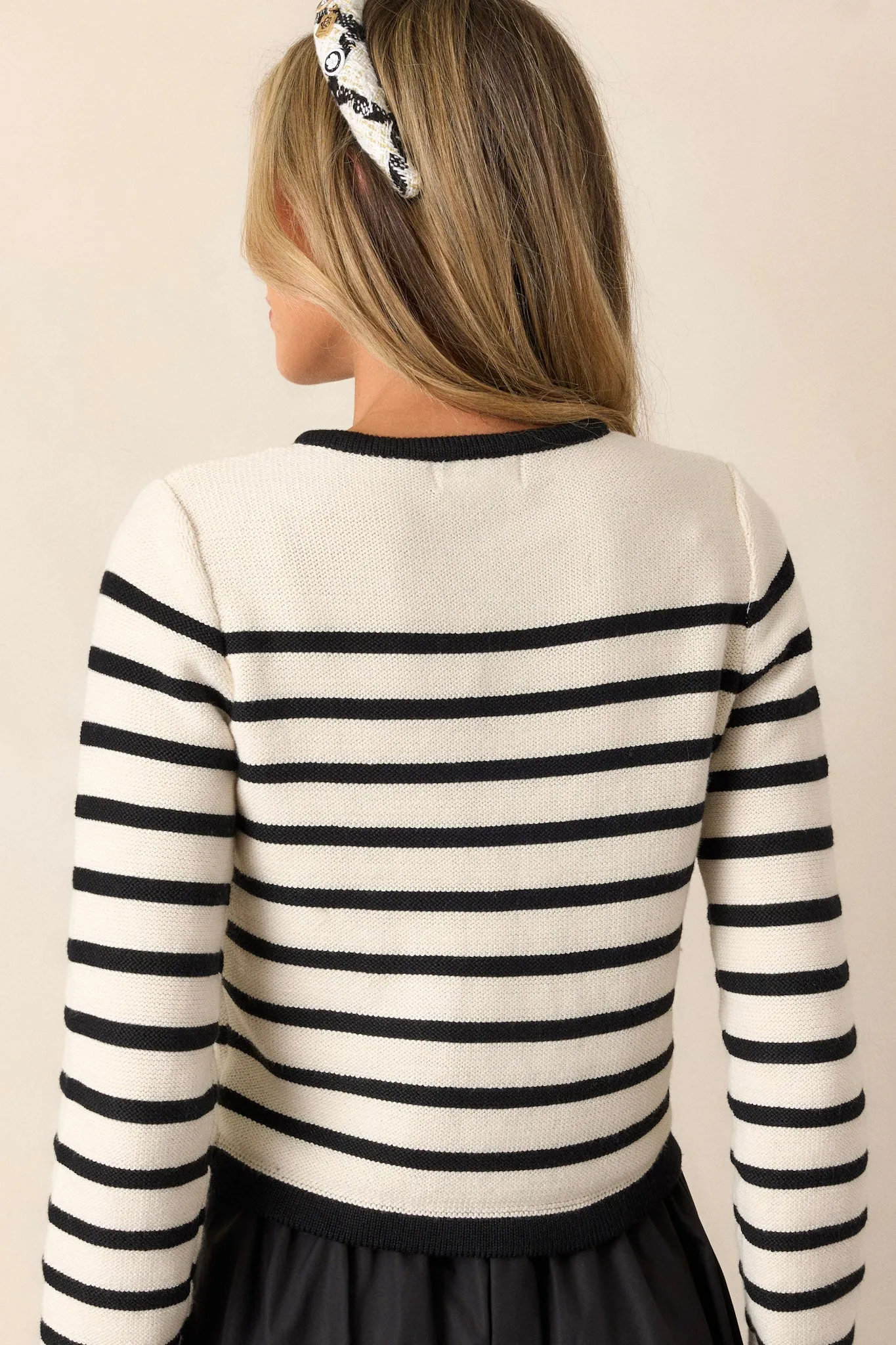 What Should I Do Ivory Stripe Cardigan