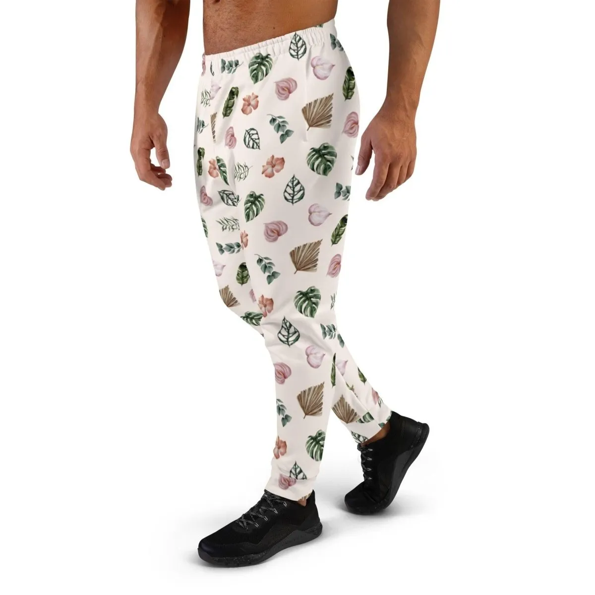 White Jungle Flora Men's Street Joggers