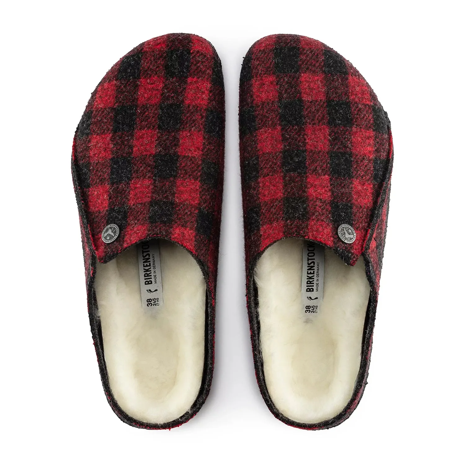 Women's Birkenstock | Zermatt Rivet Slippers | Plaid Red