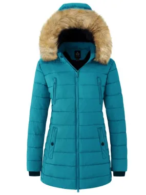 Womens Winter Coat Warm Puffer Jacket With Hood