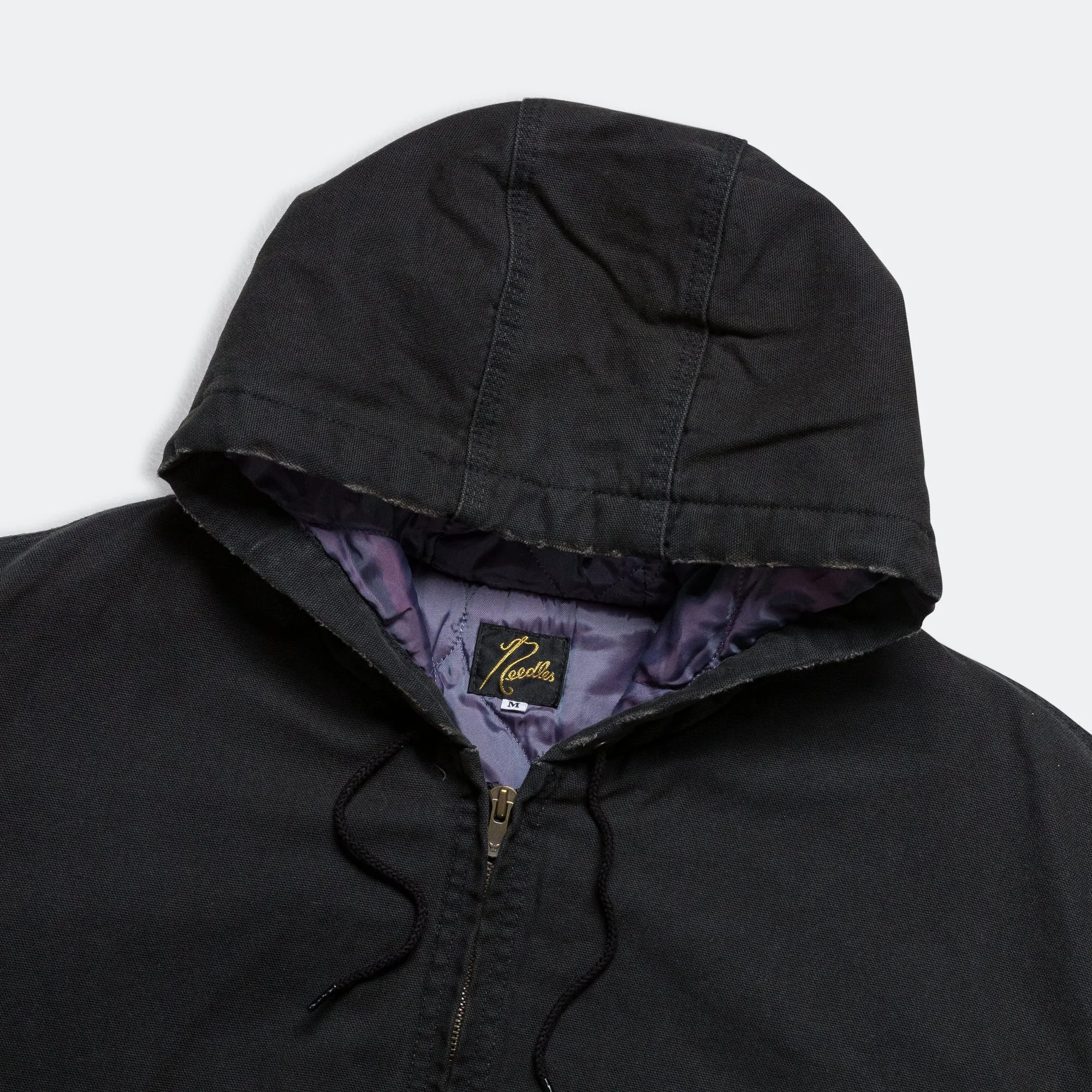 Zipped Work Hoody - Black 11ox Cotton Oxford